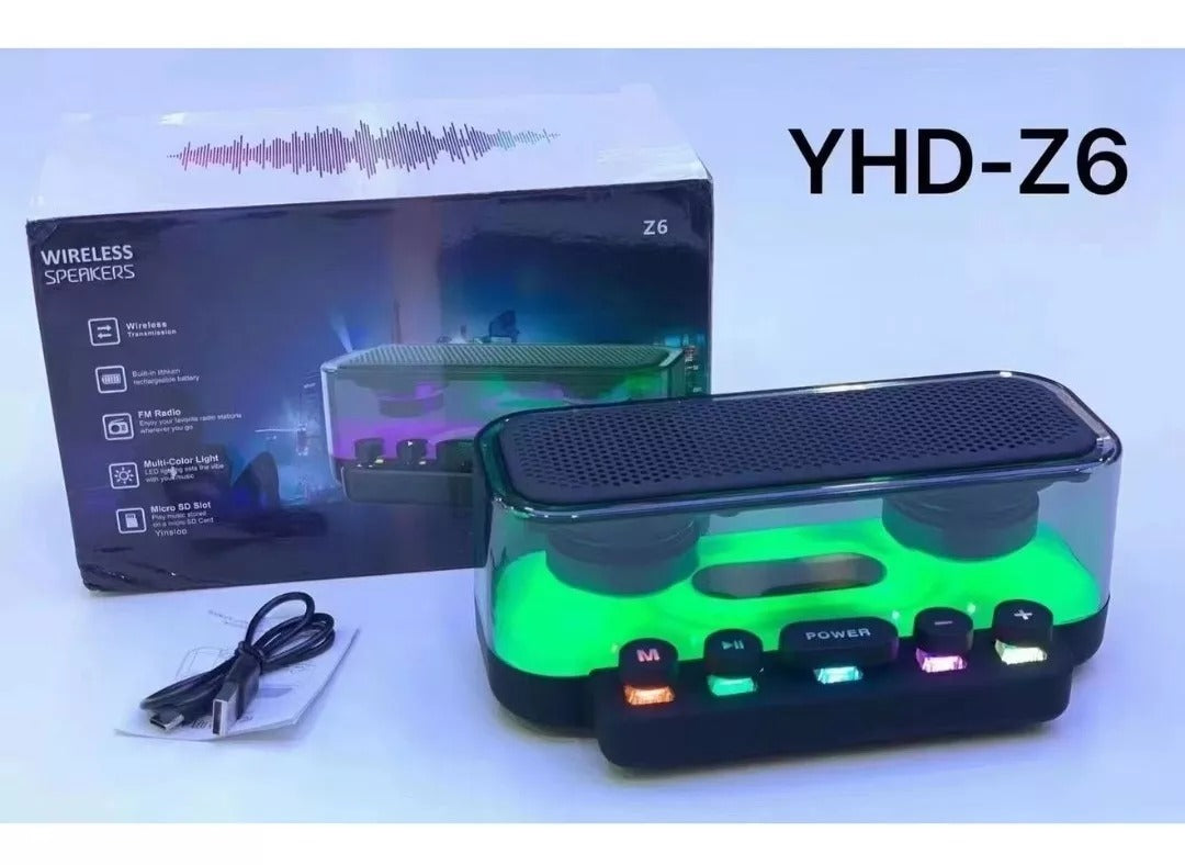 Parlante Bluetooth Z6 Retro - Diseño Máquina de Escribir RGB