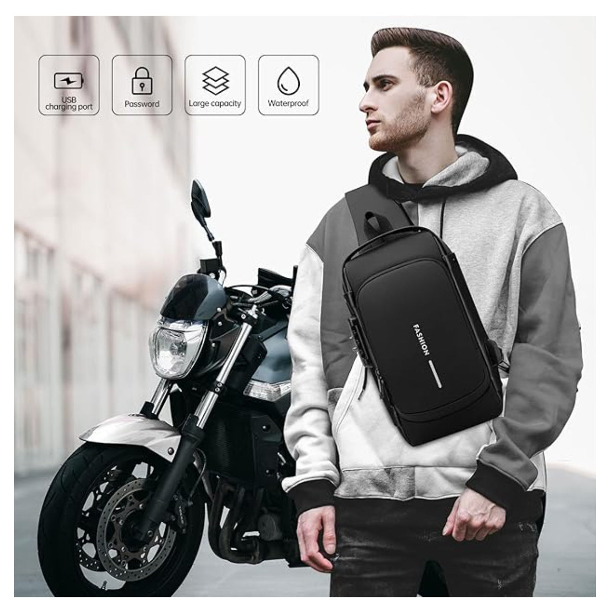 Gray helmet for bikers