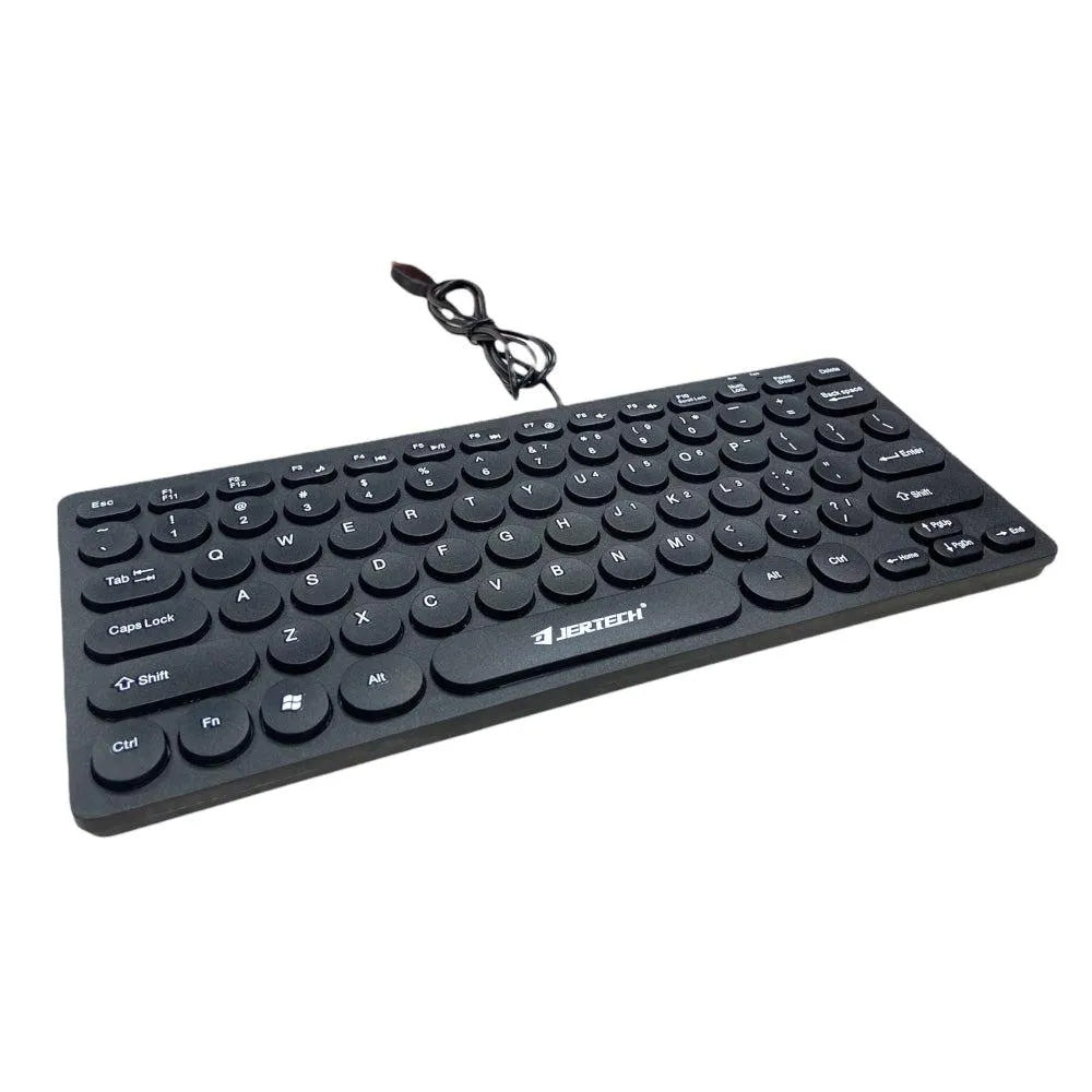 Teclado Ergonómico Compacto Negro - Diseño Moderno