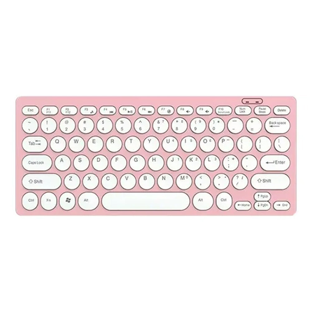 Teclado Ergonómico Compacto Rosa - Diseño Moderno