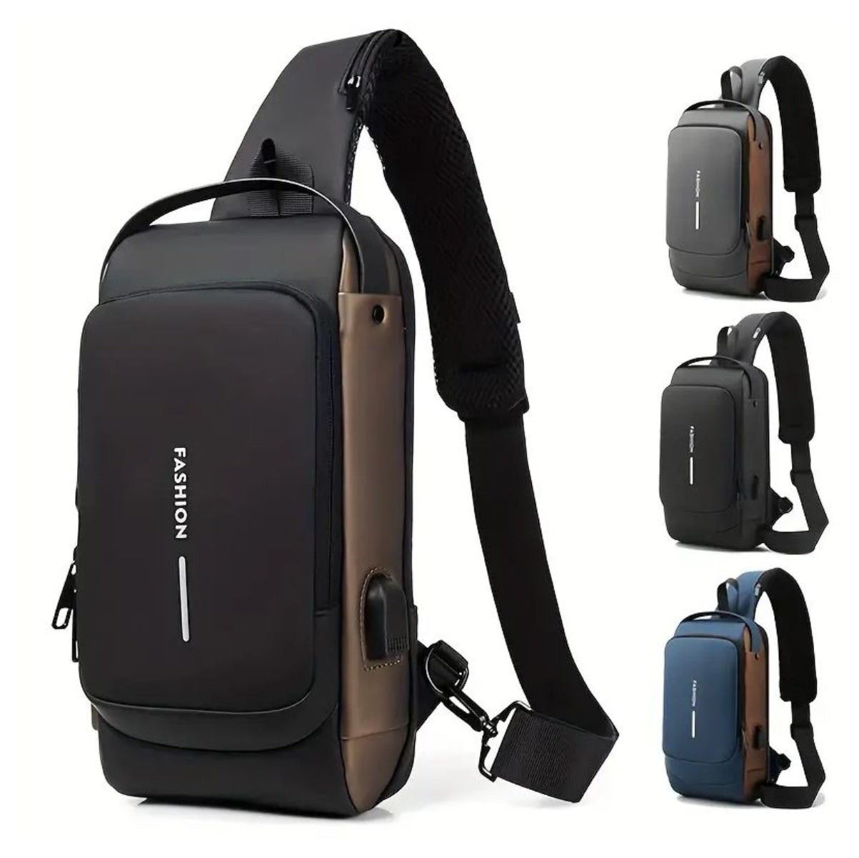 Canguro Maleta Antirrobo USB - Crossbody Bag Tech Seguridad