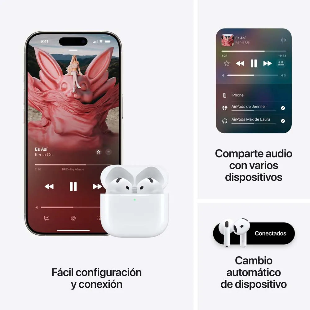 Apple AirPods 4 Generación - Cancelación Activa de Ruido