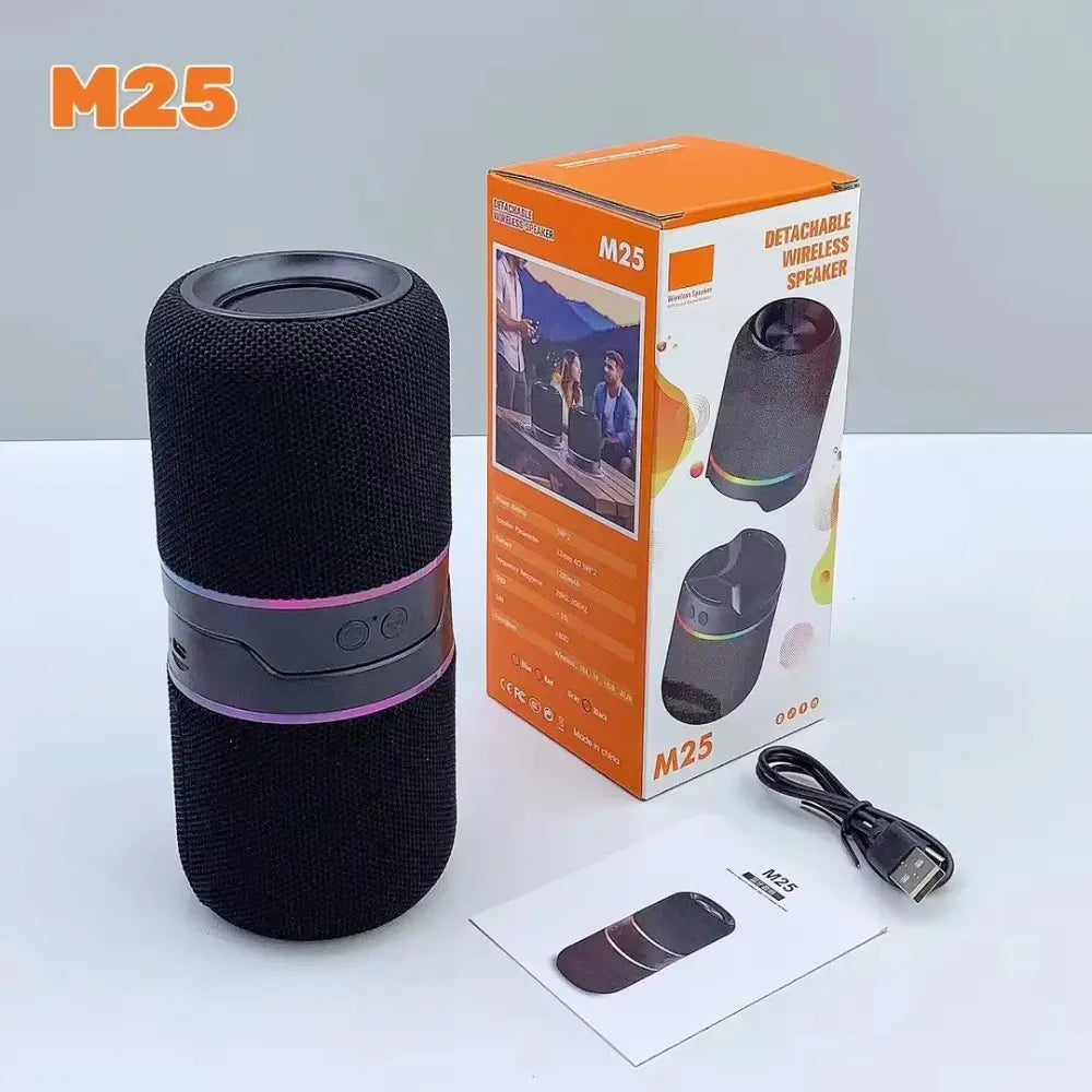 Parlante Bluetooth M25 RGB - 10W Portátil con Luces LED