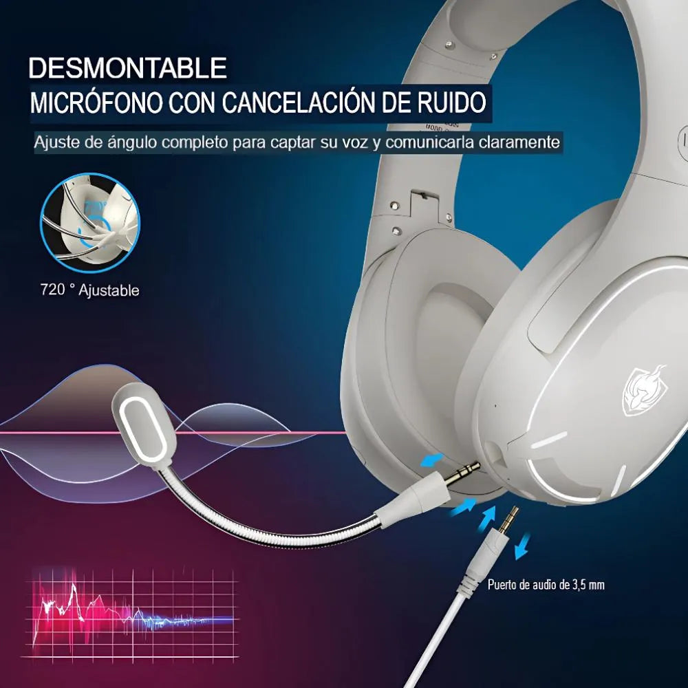 Audífonos Gamer Inalámbricos Q6S - RGB 7.1 Surround Sound